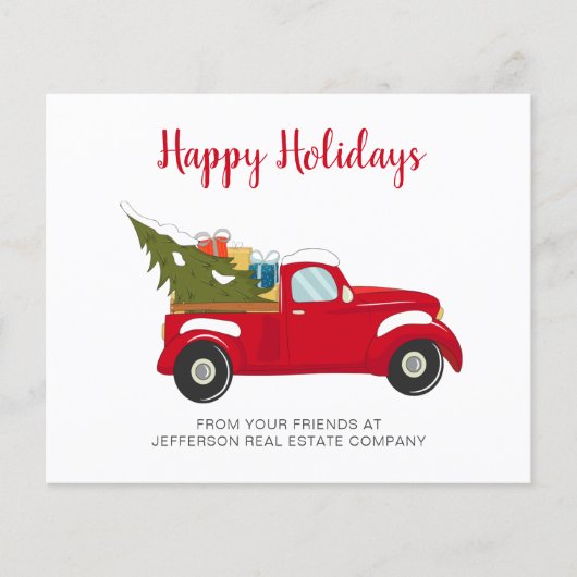 Papier Budget Christmas Tree Car Business Holiday Card (Devant)