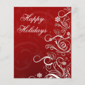Papier Budget Christmas Tree Red Business Holiday Card (Devant)