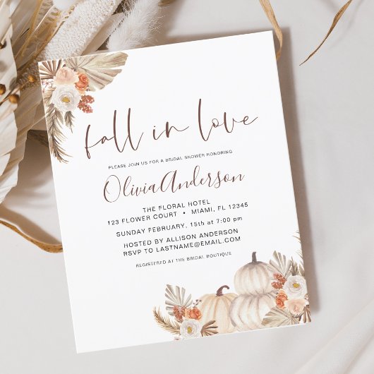 Papier Budget Chute en Amour Fête des mariées Pampas Herb