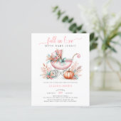 Papier Budget Chute En Amour Rose Automne Baby shower Flo (Debout devant)