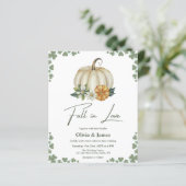 Papier Budget Chute en amour Sage Faire-part de mariage v (Debout devant)