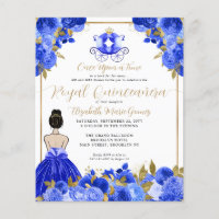 Budget Cinderella Royal Blue Princesse Quinceanera
