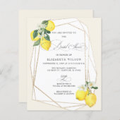 Papier Budget Citron Citrus Fête des mariées d'été Invita (Devant / Derrière)