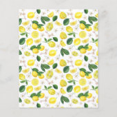 Papier BUDGET Citron Citrus nuptiale Invitation de douche (Dos)