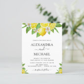 Papier Budget Citron Faire-part de mariage jaune (Debout devant)