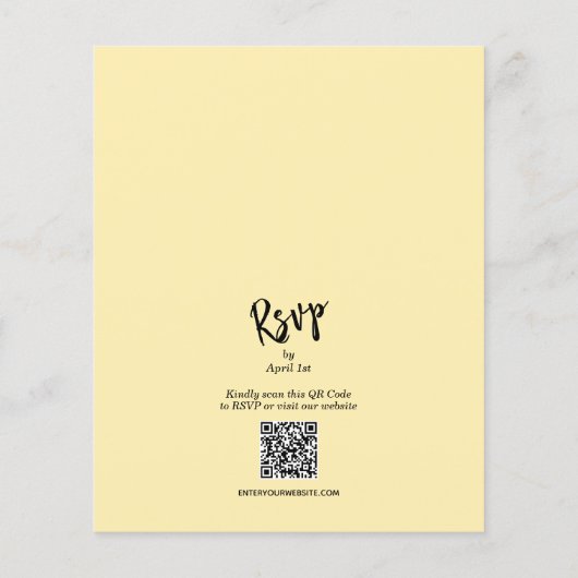 Papier Budget Citrons Mariage tous en un Invitations (Dos)