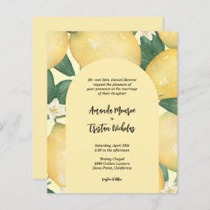 Papier Budget Citrons Mariage tous en un Invitations