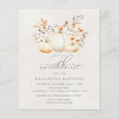Papier BUDGET Citrouille blanc 19e anniversaire Invitatio (Devant)