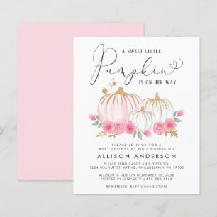 Papier Budget Citrouille Floral Baby Girl Douche par la p