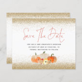 Papier Budget Citrouille Gold Parties scintillant QR Enre (Devant / Derrière)