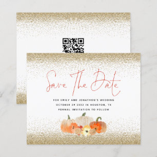 Papier Budget Citrouille Gold Parties scintillant QR Enre