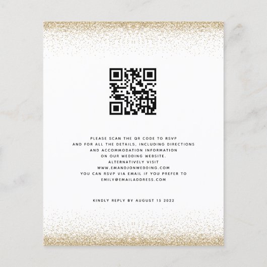 Papier Budget Citrouille Parties scintillant QR Chute en  (Dos)