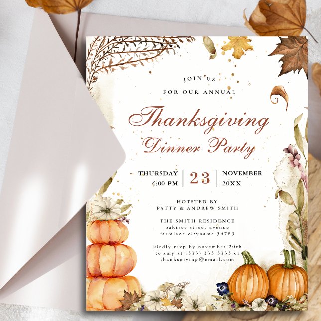 Papier Budget Citrouille Russe Automne Thanksgiving Dîner (Créateur téléchargé)