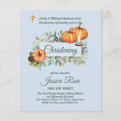 Papier BUDGET CITROUILLES garçons Christening Invitations (Devant)