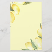 Papier Budget Citrus citron moderne Baby Brunch Invitatio (Dos)