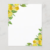 Papier Budget Citrus Citrus Aquarelle jaune Mariage (Dos)