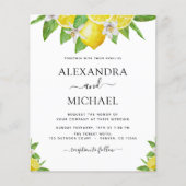 Papier Budget Citrus Citrus Aquarelle jaune Mariage (Devant)