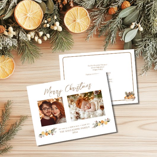 Papier Budget Citrus Hygge Christmas Flat Holiday Card