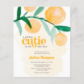 Papier Budget Citrus Orange Little Cutie Baby shower (Devant)