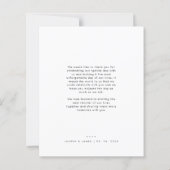 Papier Budget Classic Black & White Wedding Thank you (Dos)