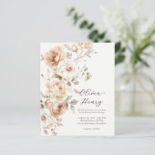 Papier Budget Classic Elegant Floral Wedding Invitation (Debout devant)