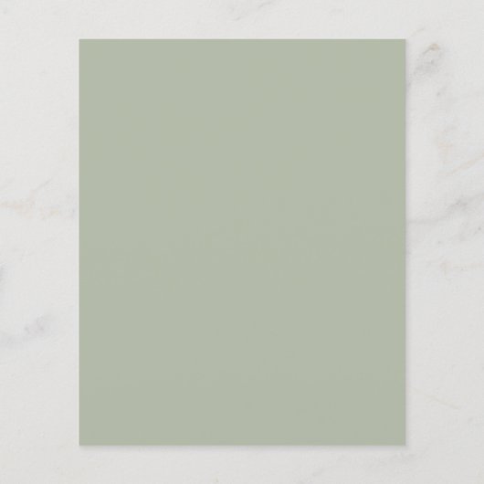 Papier BUDGET Classic Élégant Sage Vert Monogramme Mariag (Dos)