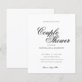 Papier BUDGET Classic Elegant Script Couple Shower (Devant / Derrière)