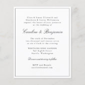 Papier Budget Classic Script Élégant Mariage Invitation (Devant)