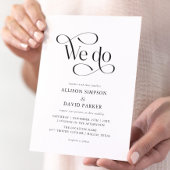 Papier Budget Classic Script Nous faisons des invitations