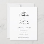 Papier BUDGET Classic Script Photo Wedding Save the Date (Devant)