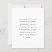 Papier Budget Classic Script Wedding Photo Thank You Card (Dos)