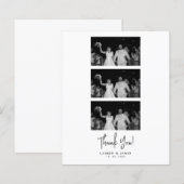 Papier Budget Classic Wedding Photo Strip Thank You Card (Devant / Derrière)