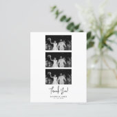 Papier Budget Classic Wedding Photo Strip Thank You Card (Debout devant)