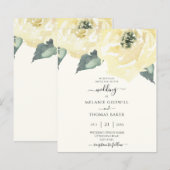 Papier Budget Classique Botanique Rose Fleur Blanche Crèm (Devant / Derrière)