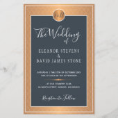 Papier Budget classique deco marine faire-part de mariage (Devant)