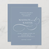 Papier BUDGET Classique Dusty Bleu Infinité Et Mariage (Devant / Derrière)