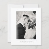 Papier BUDGET Classique Élégant Script Photo Mariage (Dos)