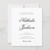 Papier BUDGET Classique Élégant Script Photo Mariage (Devant)
