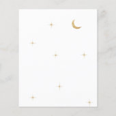 Papier BUDGET Classique Lune Étoiles Or Céleste Mariage (Dos)
