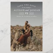 Papier Budget Classique Mariage Photo Enregistrer La Date (Devant)