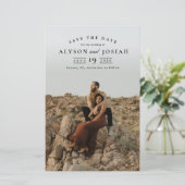 Papier Budget Classique Mariage Photo Enregistrer La Date (Debout devant)