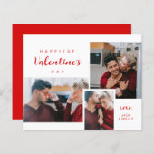 Papier Budget Classique Saint Valentin salut avec photo (Devant / Derrière)