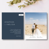 Papier BUDGET Classique Simple Marine Bleu Monogramme Mar