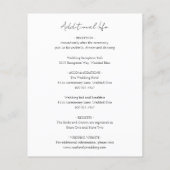 Papier Budget Classique Tout en un Faire-part de mariage (Dos)