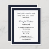 Papier Budget Classy Blue Corporate Party Invitation (Devant / Derrière)