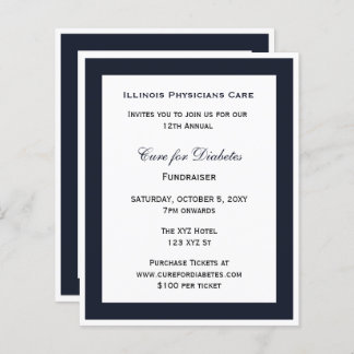 Papier Budget Classy Blue Corporate Party Invitation
