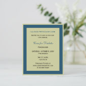 Papier Budget Classy Blue Corporate Party Invitation (Debout devant)