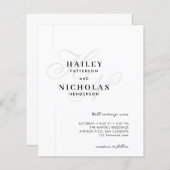 Papier Budget Classy Chic Romantique Typographie Mariage (Devant / Derrière)