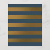 Papier Budget Classy Marine Blue Gold Pram Boy Baby showe (Dos)