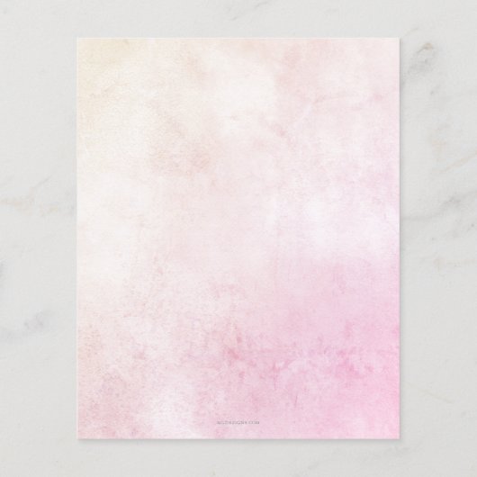 Papier Budget Cloud Neuf Invitation Baby shower fille (Dos)